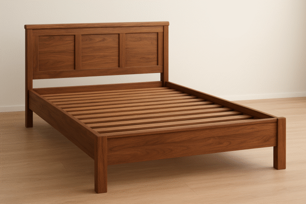 Solid wood bed