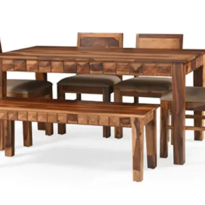 sheesham wood dinning table with bench